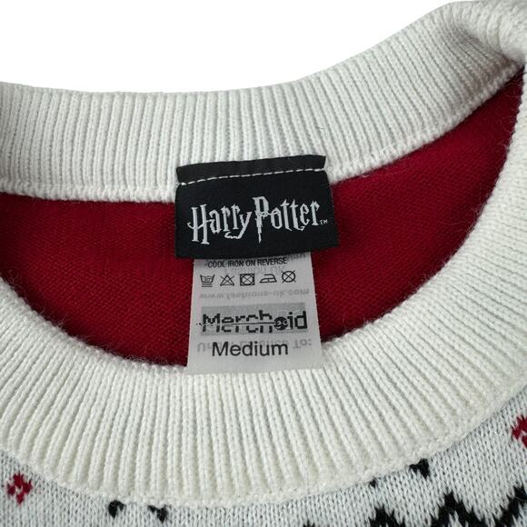 Harry Potter Knitted Pullover Sweater Gryffindor Seal Crest Sweater M - Picture 7 of 8